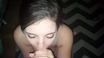 Amateur blowjob and cum in mouth