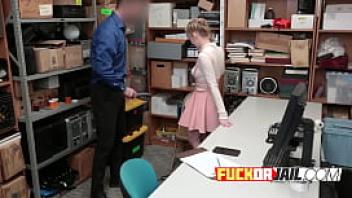 Teen milf blonde criminal fucked in the office
