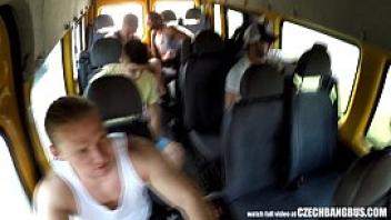 Ultimate hardcore orgy in czech bang bus