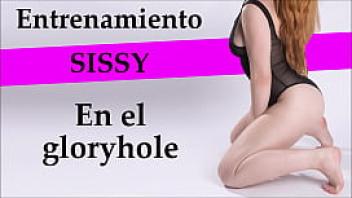 Joi sissy entrenamiento en el gloryhole