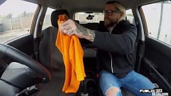 Bigboobs driving milf fucked by tutor outdoor in the car