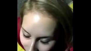 Public anal sex and facial with a blonde girl in a parking lot