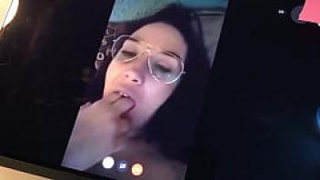 Spanish mature milf sticking her tongue out on webcam so that they cum on her face leyva hot ctdx