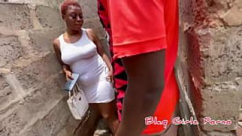 Boss lady manipulates and seduced oga mason bricklayer to fuck her right under the sun in her uncompleted building to balance 30 000 naira payment