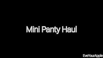 Eveyourapple mini panty try on haul in college dorm