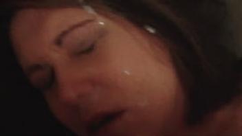 Stacey gets a facefull of cum