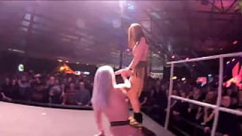 Cowgirls pamela sanchez and liz rainbow live show on stage in erots latvia part 2