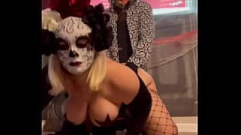 Fucking milf at halloween party