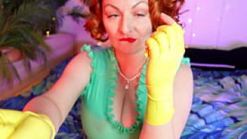 Asmr ripping latex rubber gloves