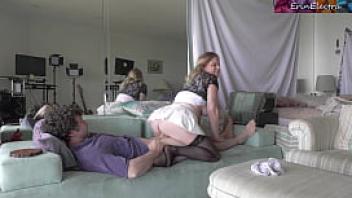 Stepsister helps stepbrother with his virginity problem