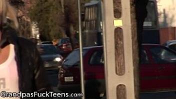 Grandpasfuckteens young babe fucks with a grandpa she met at the bus stop