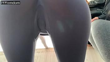 Pov double ass worship and spitting outdoor with mistresses kira and sofi in leggings