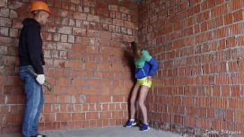 Russian girl sasha bikeyeva fit girl caught by a construction worker when she masturbated at a construction site after a run english subtitles