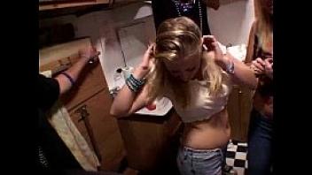 College party gone wild with chicks flashing tits and doing blowjob