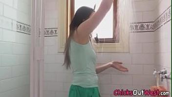 Real showering australian teenager