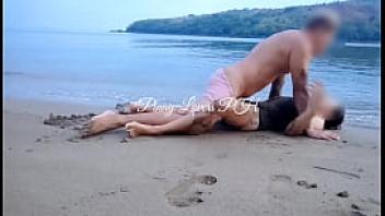 Amateur public sex in beach