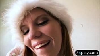 Two blonde in christmas hat pussy rammed