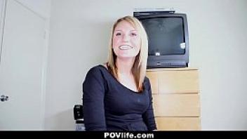 Povlife blonde girlfriend first sex tape
