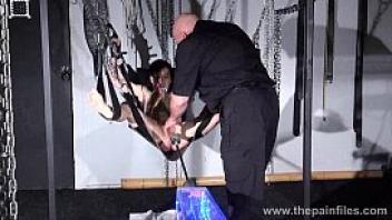 Fucking machine punishment of elise graves in hardcore bondage swing submission