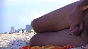 Nude beach voyeurs jerking off 1 hubby films all the hard cocks that are cum near his wife on the nude beach