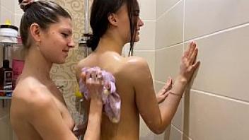 Lesbian shower sex