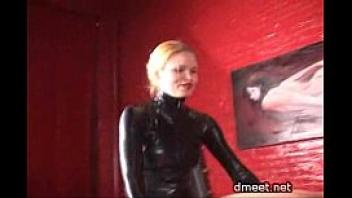 Nasty bdsm femdoms fuck guy with a strapon
