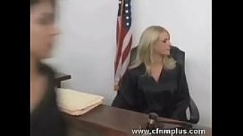 Cfnm femdom judge punishes young man