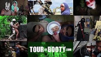 Tour of booty arab woman in burkah sucks infidel  big cock