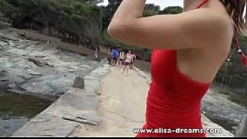 Crazy day in spain flashing and masturbation