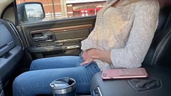 Petite babe squirts in car and wears remote control vibrator in public at target