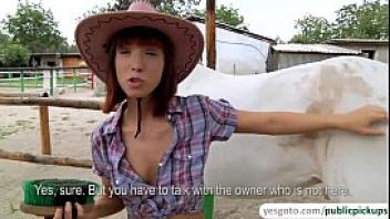 Cowgirl sex in public