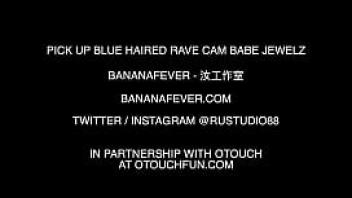 Pick up blue haired rave cam babe jewelz bananafever amwf