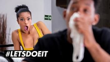 Hornyhostel tina fire jesus reyes huge tits ebony teen caches panty sniffer and lets him fuck her ass