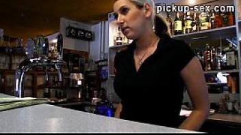 Barmaid lenka screwed up with customer for some money