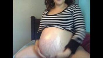 Pregnant girl masturbating