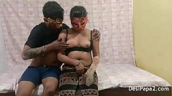 Indian mother in law having sex with her son while her daughter is filming