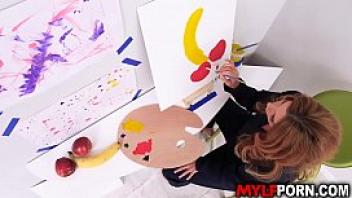Smoking hot milf artist india summer loves doing nude fuck painting session with her favorite model johnny castle
