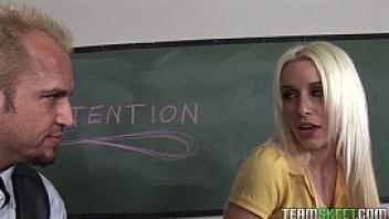 Petite schoolgirl in detention fucked hard by teacher