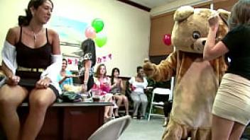 Dancing bear alaina brooke  cfnm fiesta with big dick male strippers