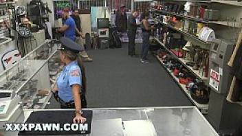 Xxx pawn pervy pawn shop owner fucks latin police officer