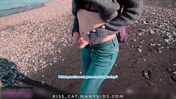 Public agent fuck russian teen in doggy under the bridge with cum swallow