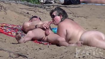 Nudist beach blowjob
