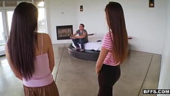 Brother fucks sister and her best friends while they play among us teamskeet
