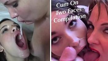 Cum on two girls facial compilation with cum play amp cum swallow featuring eden sin brooke johnson sexyspunkygirl amp mister spunks