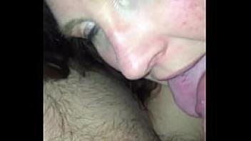 Licking the head of my cock