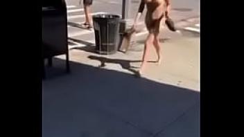 Nyc flasher on street from