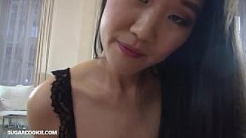Asian teen katana fucks in a little black dress