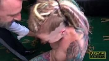 Pascalssubsluts inked piggy mouth bangs and swallows cum