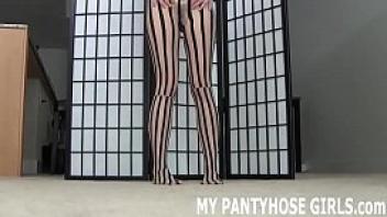 I want to model my hot new pantyhose for you joi