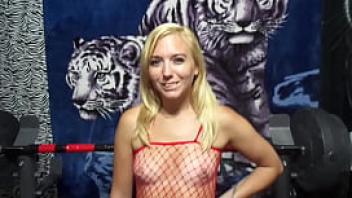 Blonde babe in fishnet bodystocking on maxxx loadz amateur hardcore videos king of amateur porn